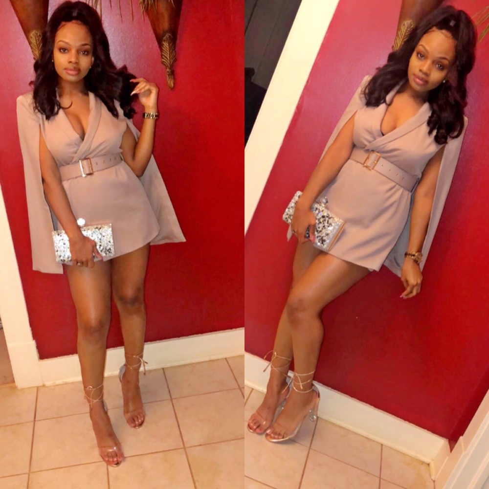 Blazer slip on dress  fashion nova